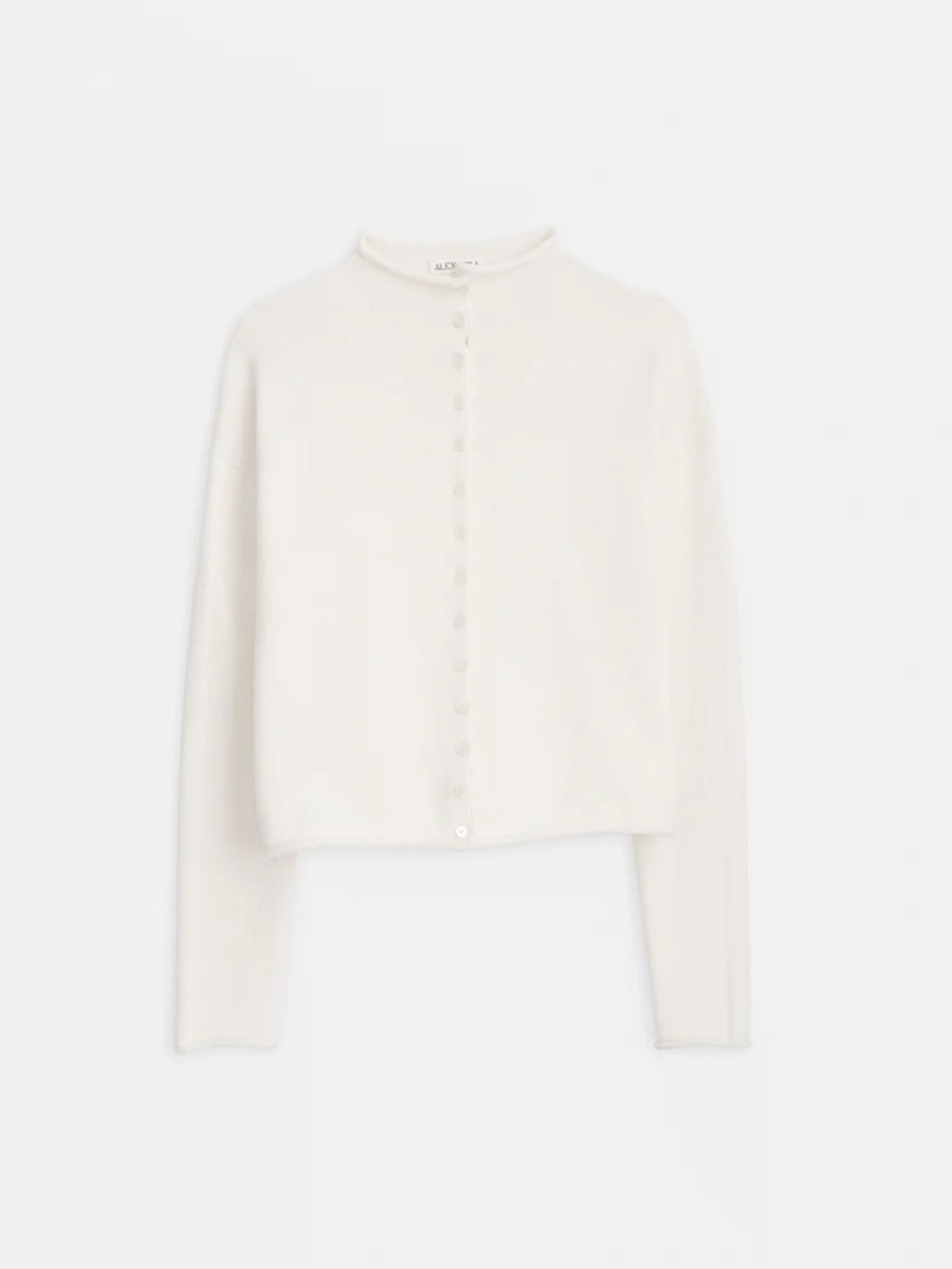 Alex Mill Cream Button-Up Hooded Knit Cardigan